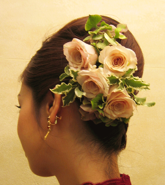 バラのヘアパーツ